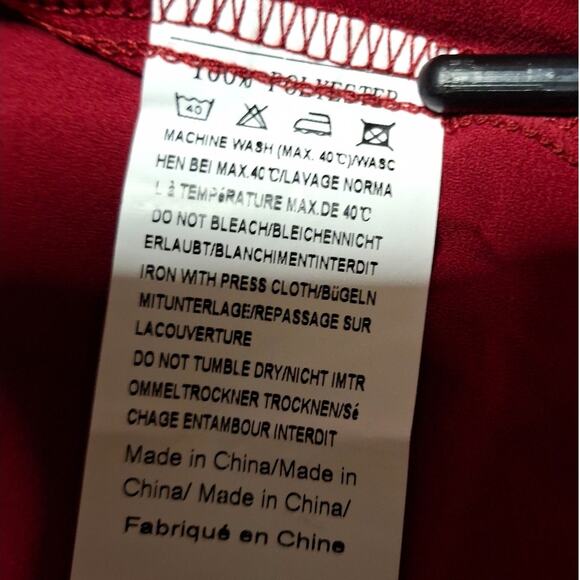 HoTouch Burgandy Dress Womens Size L Swing Style Boho Midi Trapeze - Picture 6 of 6